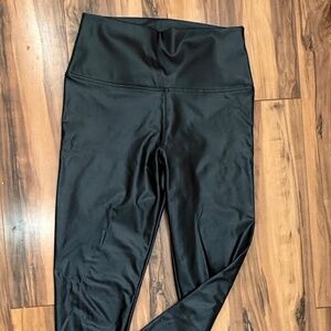 Faux Black Leather Leggings by Hot Kiss Medium